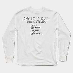 Anxiety Checklist (light) Long Sleeve T-Shirt